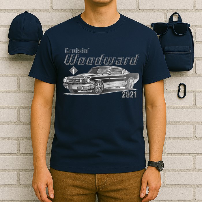 Woodward Vintage Classic Cruisin M1 Car Cruise T-Shirt