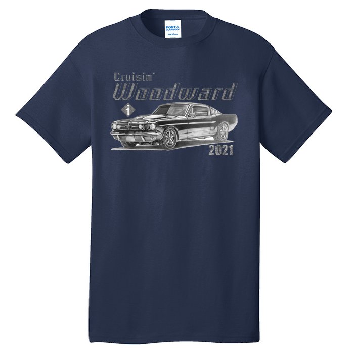 Woodward Vintage Classic Cruisin M1 Car Cruise Tall T-Shirt