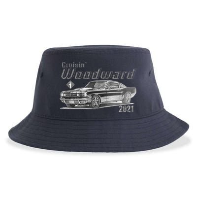 Woodward Vintage Classic Cruisin M1 Car Cruise Sustainable Bucket Hat