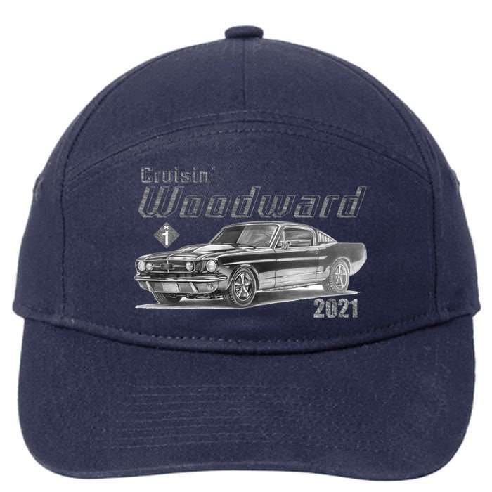 Woodward Vintage Classic Cruisin M1 Car Cruise 7-Panel Snapback Hat