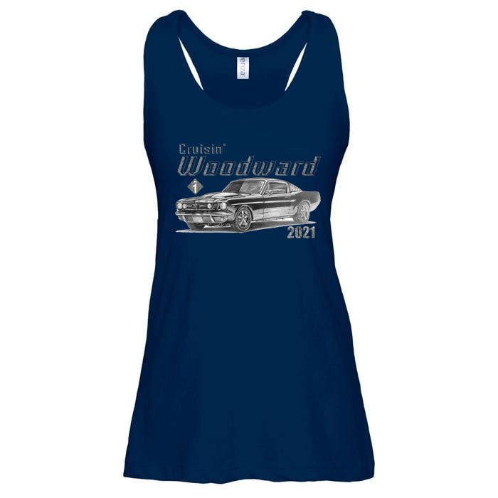 Woodward Vintage Classic Cruisin M1 Car Cruise Ladies Essential Flowy Tank