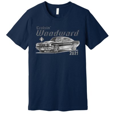 Woodward Vintage Classic Cruisin M1 Car Cruise Premium T-Shirt