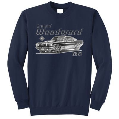 Woodward Vintage Classic Cruisin M1 Car Cruise Tall Sweatshirt