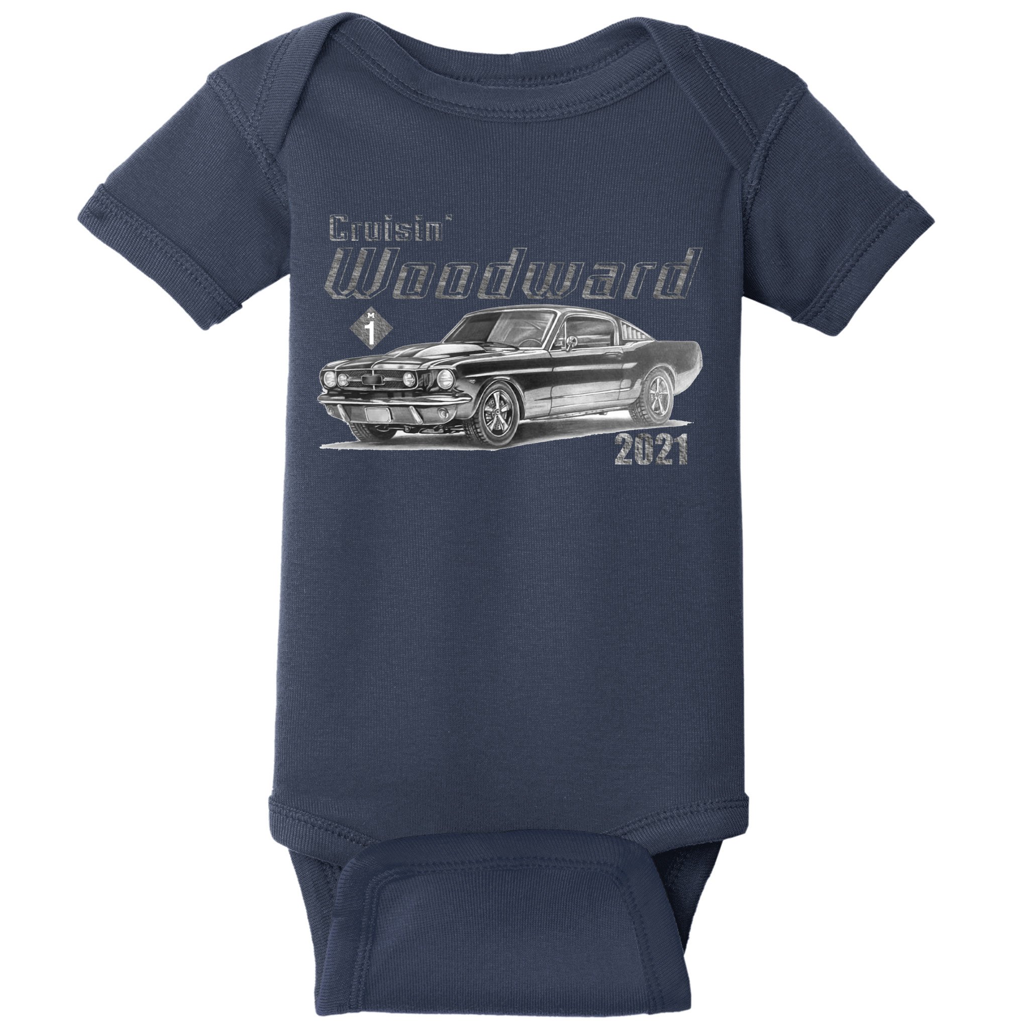 Woodward Vintage Classic Cruisin M1 Car Cruise Baby Bodysuit
