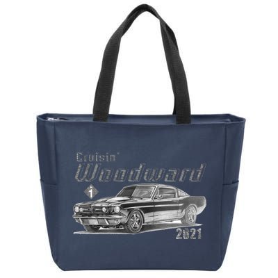 Woodward Vintage Classic Cruisin M1 Car Cruise Zip Tote Bag