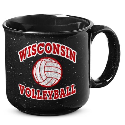 Wisconsin Volleyball Classic Style Vintage Distressed Meaningful Gift 15oz Campfire Ceramic Mug