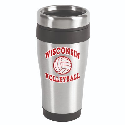Wisconsin Volleyball Classic Style Vintage Distressed Meaningful Gift 16oz Travel Tumbler
