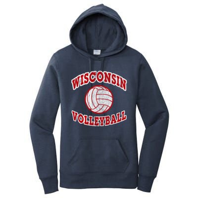 Wisconsin Volleyball Classic Style Vintage Distressed Meaningful Gift Women's Pullover Hoodie