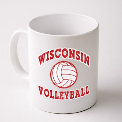 Wisconsin Volleyball Classic Style Vintage Distressed Meaningful Gift Coffee Mug