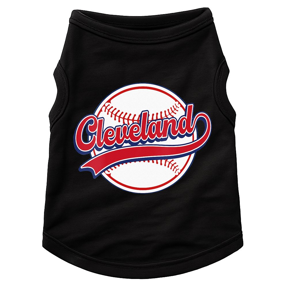 Womens Vintage Cleveland Cityscape Baseball Lover Player And Fans Doggie Tank
