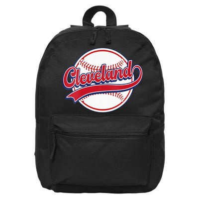 Womens Vintage Cleveland Cityscape Baseball Lover Player And Fans 16 in Basic Backpack