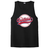 Womens Vintage Cleveland Cityscape Baseball Lover Player And Fans PosiCharge Competitor Tank