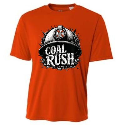 West Virginia Coal Rush Cooling Performance Crew T-Shirt