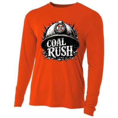 West Virginia Coal Rush Cooling Performance Long Sleeve Crew