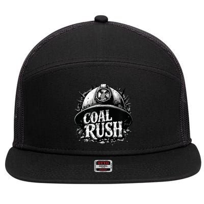 West Virginia Coal Rush 7 Panel Mesh Trucker Snapback Hat