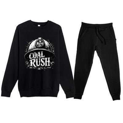 West Virginia Coal Rush Premium Crewneck Sweatsuit Set