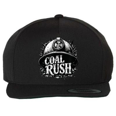 West Virginia Coal Rush Wool Snapback Cap