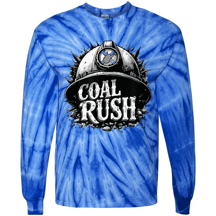 West Virginia Coal Rush Tie-Dye Long Sleeve Shirt