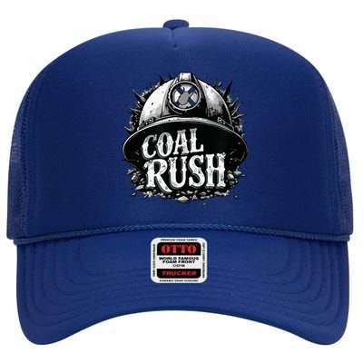 West Virginia Coal Rush High Crown Mesh Back Trucker Hat