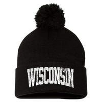 Wisconsin Vintage City Pom Pom 12in Knit Beanie