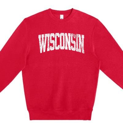 Wisconsin Vintage City Premium Crewneck Sweatshirt