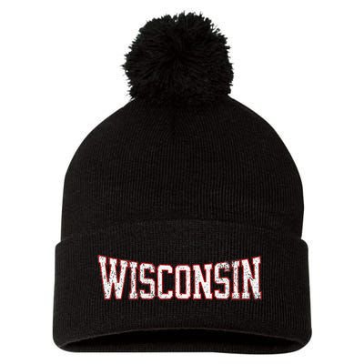 Wisconsin Vintage City Pom Pom 12in Knit Beanie