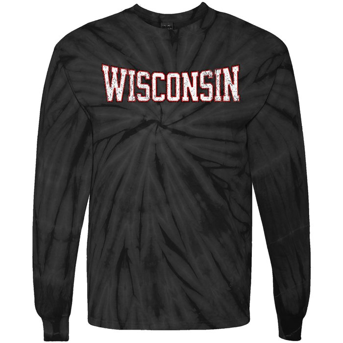 Wisconsin Vintage City Tie-Dye Long Sleeve Shirt