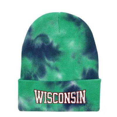 Wisconsin Vintage City Tie Dye 12in Knit Beanie