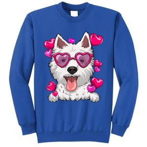 Westie Valentines Day Heart Glasses Funny Dog Lover Gift Sweatshirt