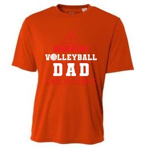 Warning Volleyball Dad Great Gift Cooling Performance Crew T-Shirt