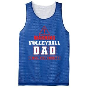 Warning Volleyball Dad Great Gift Mesh Reversible Basketball Jersey Tank