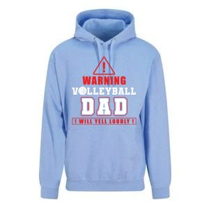 Warning Volleyball Dad Great Gift Unisex Surf Hoodie