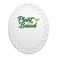 World Vegetable Day Plant Based I Eat Vegans World Vegan Day Ceramic Oval Ornament