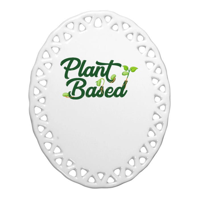 World Vegetable Day Plant Based I Eat Vegans World Vegan Day Ceramic Oval Ornament