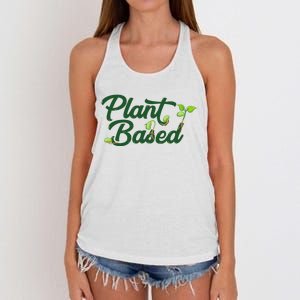 World Vegetable Day Plant Based I Eat Vegans World Vegan Day Women's Knotted Racerback Tank