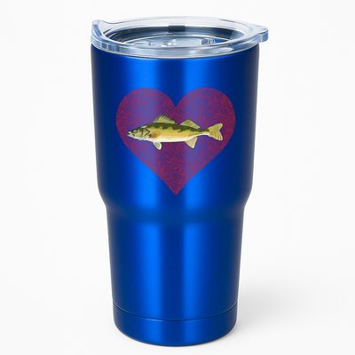 Walleye Valentines Day Fish Love Fingerprint Great Gift Tumbler