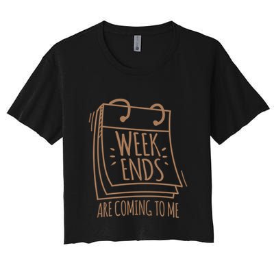 Weekend Vibes Design Software Civil Mechanical Engineer Dad Gift Women's Crop Top Tee