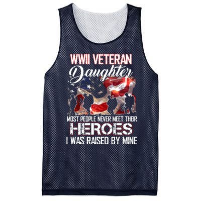 WWII Veteran Daughter Most People Never Meet Their Heroes Mesh Reversible Basketball Jersey Tank