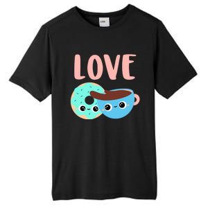 Wo Valentines Day Gift Coffee Donuts Valentines Day Gift Tall Fusion ChromaSoft Performance T-Shirt