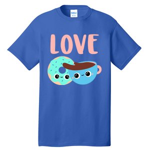 Wo Valentines Day Gift Coffee Donuts Valentines Day Gift Tall T-Shirt