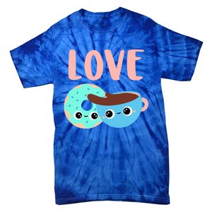 Wo Valentines Day Gift Coffee Donuts Valentines Day Gift Tie-Dye T-Shirt