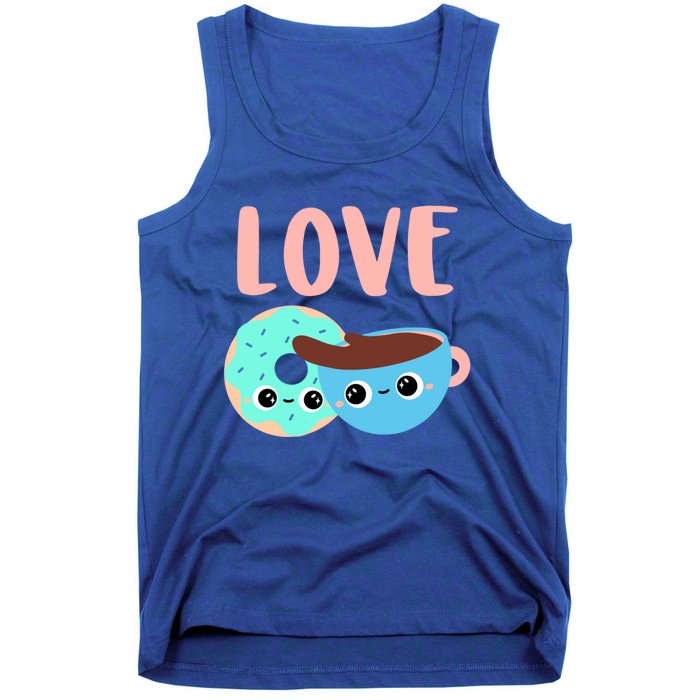 Wo Valentines Day Gift Coffee Donuts Valentines Day Gift Tank Top