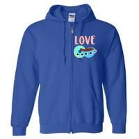 Wo Valentines Day Gift Coffee Donuts Valentines Day Gift Full Zip Hoodie