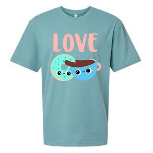 Wo Valentines Day Gift Coffee Donuts Valentines Day Gift Sueded Cloud Jersey T-Shirt