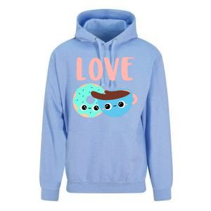 Wo Valentines Day Gift Coffee Donuts Valentines Day Gift Unisex Surf Hoodie