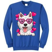 Westie Valentines Day Heart Glasses Funny Dog Lover Cute Gift Tall Sweatshirt