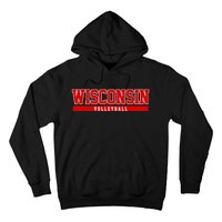 Wisconsin Volleyball For Support The University College Hoodie