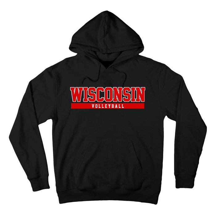 Wisconsin Volleyball For Support The University College Hoodie