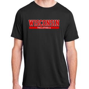 Wisconsin Volleyball For Support The University College Adult ChromaSoft Performance T-Shirt