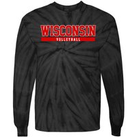 Wisconsin Volleyball For Support The University College Tie-Dye Long Sleeve Shirt